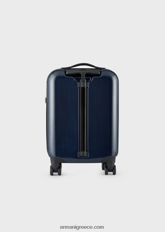 γυναίκες Armani τσάντα χειραποσκευής κοιλιακών με υπερμεγέθη, ανάγλυφο αετό 4046R6765 ναυτικό μπλε