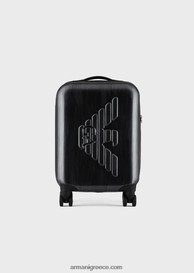 γυναίκες Armani τσάντα χειραποσκευής κοιλιακών με υπερμεγέθη, ανάγλυφο αετό 4046R6766 γκρί