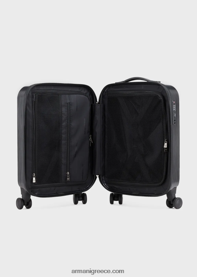 γυναίκες Armani τσάντα χειραποσκευής κοιλιακών με υπερμεγέθη, ανάγλυφο αετό 4046R6766 γκρί