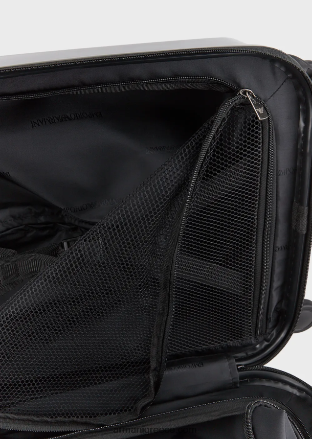 γυναίκες Armani τσάντα χειραποσκευής κοιλιακών με υπερμεγέθη, ανάγλυφο αετό 4046R6766 γκρί