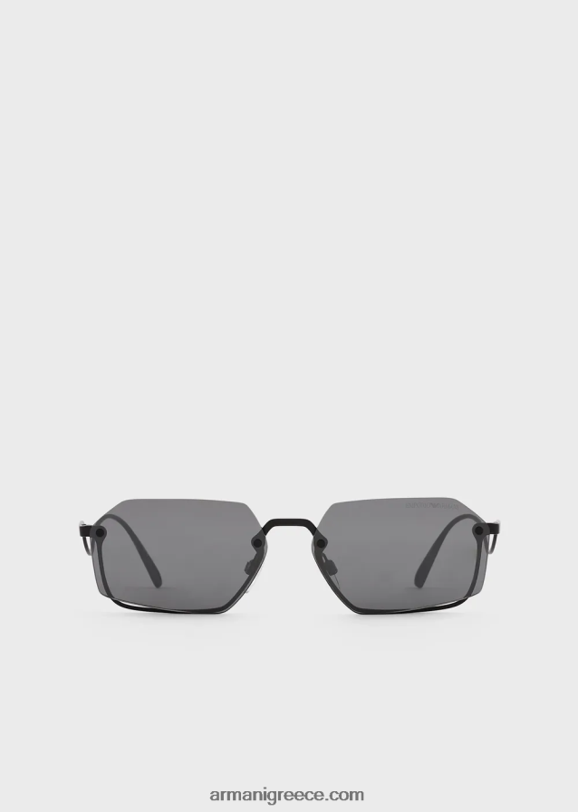 γυναίκες Armani ορθογώνια γυαλιά ηλίου 4046R6928 μαύρος