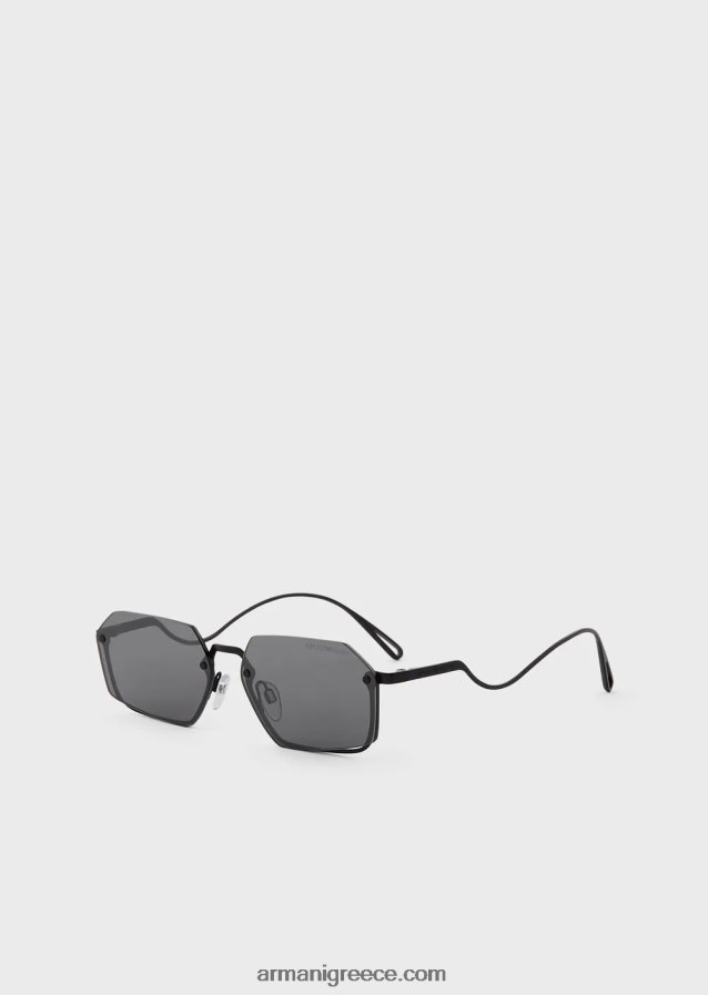 γυναίκες Armani ορθογώνια γυαλιά ηλίου 4046R6928 μαύρος