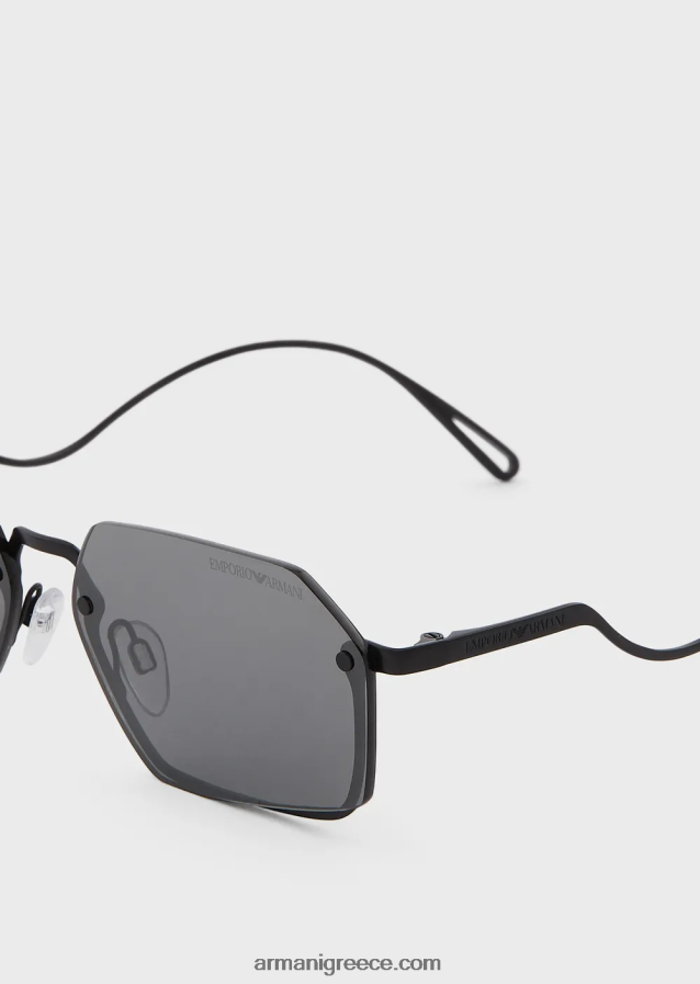 γυναίκες Armani ορθογώνια γυαλιά ηλίου 4046R6928 μαύρος