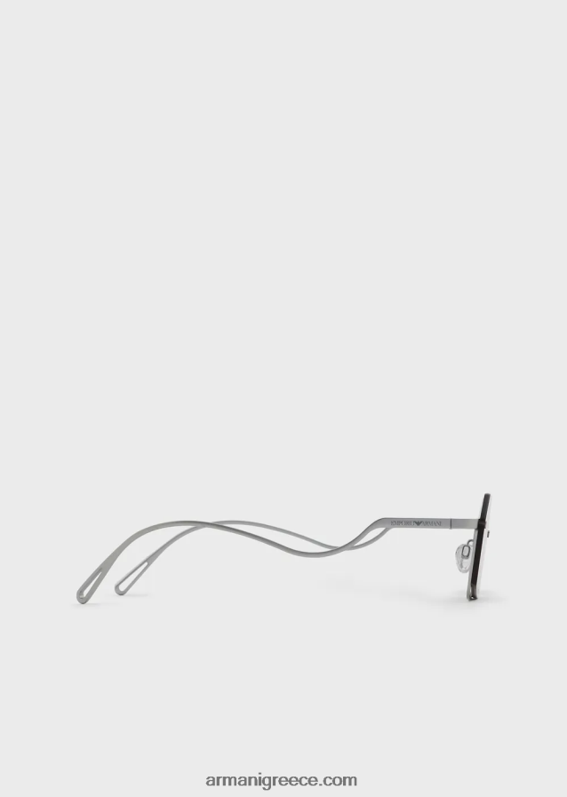 γυναίκες Armani ορθογώνια γυαλιά ηλίου 4046R6929 ασήμι