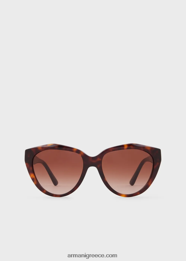 γυναίκες Armani γυαλιά ηλίου σε σχήμα πεταλούδας 4046R6940 σκούρο καφέ