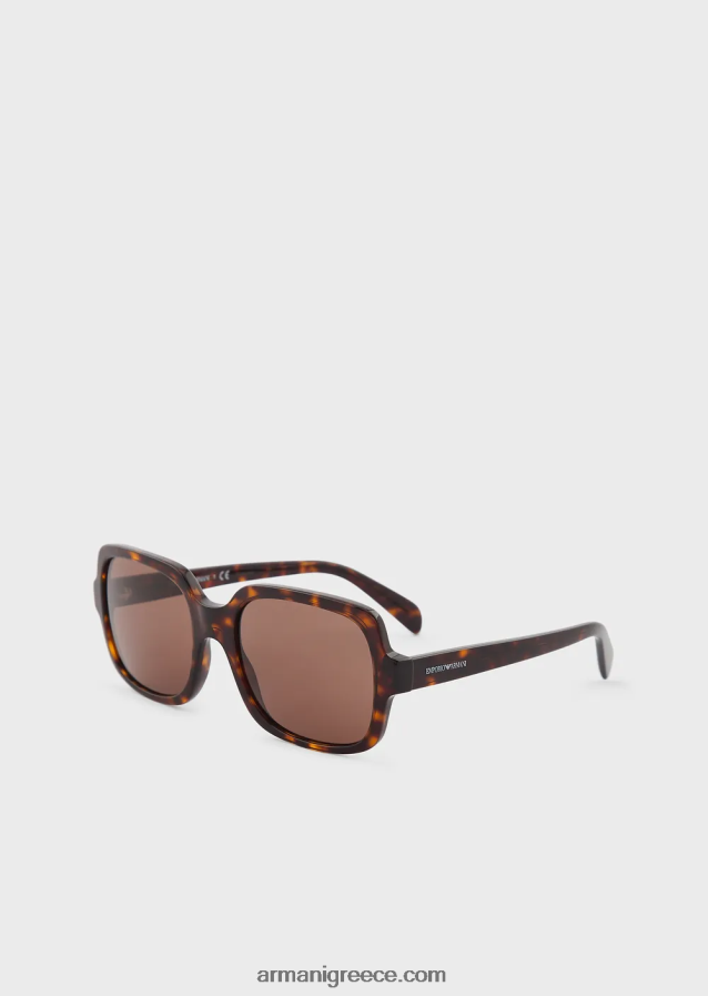 γυναίκες Armani τετράγωνα γυαλιά ηλίου 4046R6974 καφέ