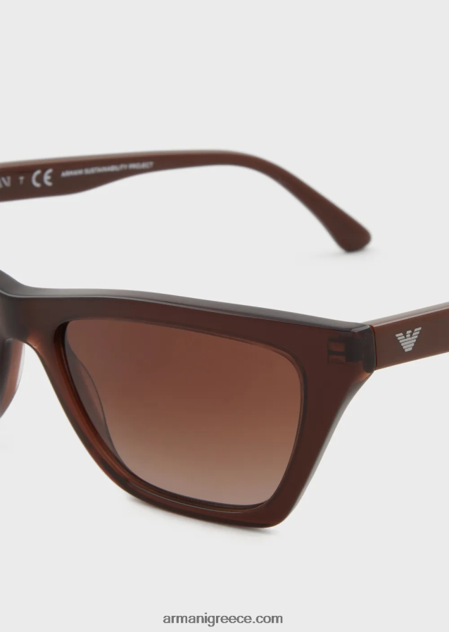 γυναίκες Armani γυαλιά ηλίου cat-eye 4046R6937 καφέ