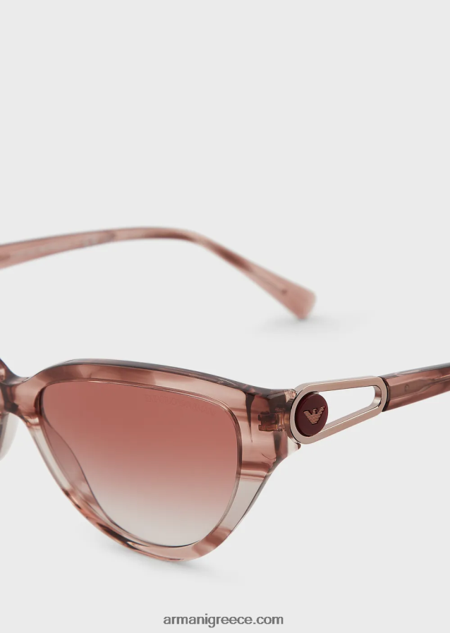 γυναίκες Armani γυαλιά ηλίου cat-eye 4046R6938 τριαντάφυλλο αντίκα