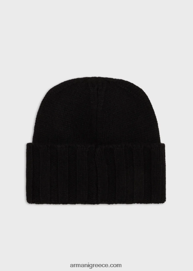 γυναίκες Armani κασμίρι με ραβδώσεις 4046R6780 μαύρος