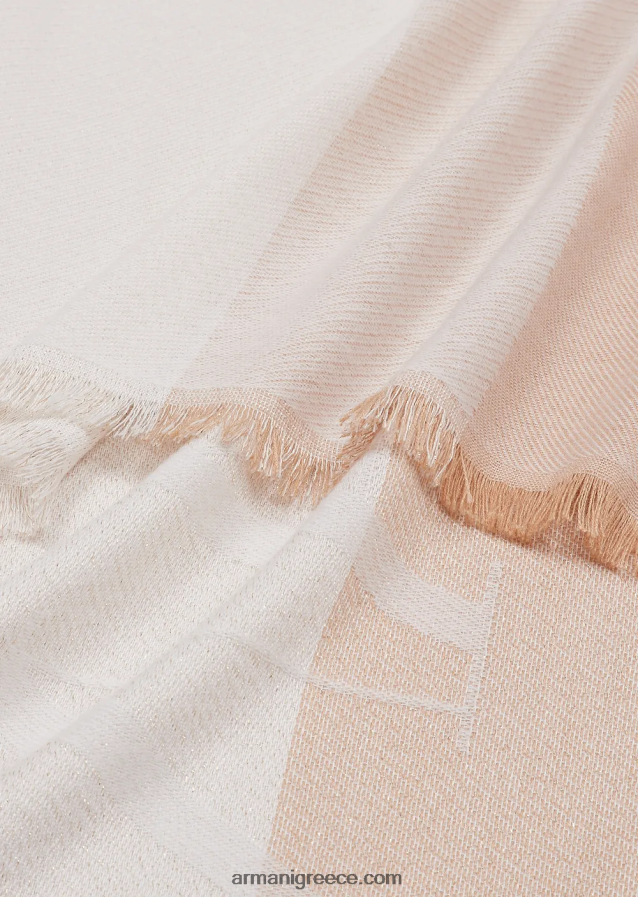 γυναίκες Armani Οριζόντια ριγέ μοτίβο κλεφτό με λογότυπο ζακάρ 4046R6868