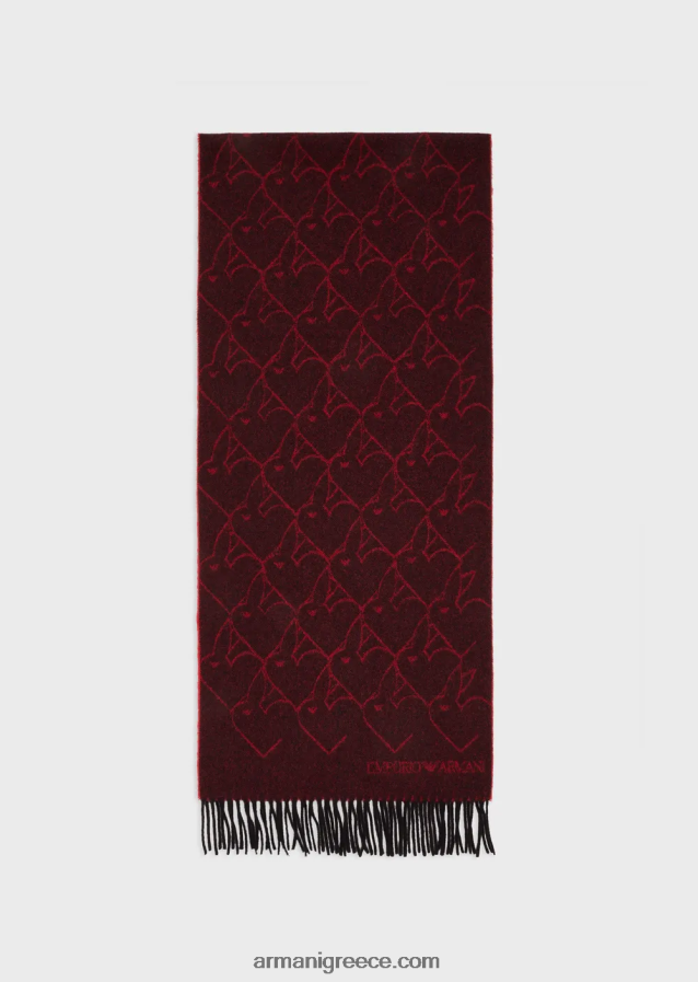 γυναίκες Armani κουνέλι ζακάρ κασμίρ κασκόλ 4046R6871