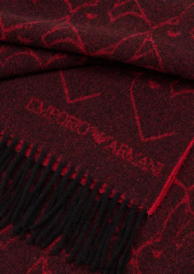 γυναίκες Armani κουνέλι ζακάρ κασμίρ κασκόλ 4046R6871