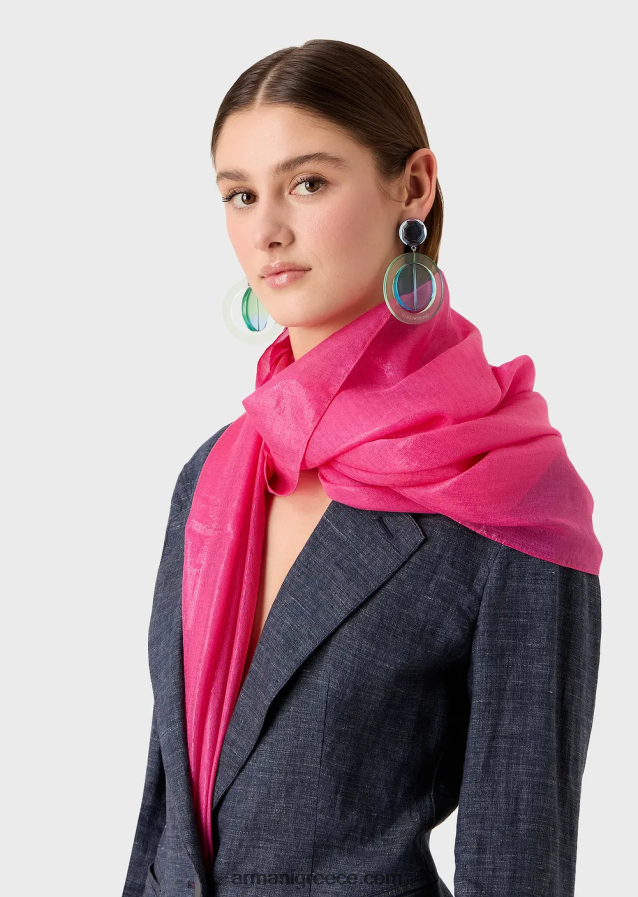 γυναίκες Armani πλαστικοποιημένο μετάξι με ένα μανίκι ανασήκωμα των ώμων 4046R6872