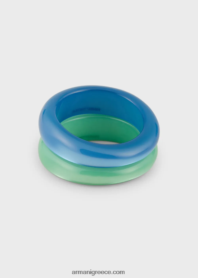 γυναίκες Armani σετ 2 διχρωμα βραχιολια από πλεξιγκλας 4046R6855