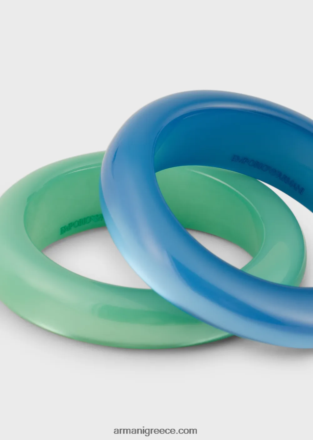 γυναίκες Armani σετ 2 διχρωμα βραχιολια από πλεξιγκλας 4046R6855