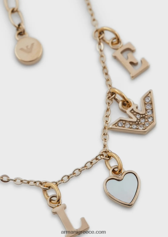 γυναίκες Armani κολιέ με λευκή αλυσίδα από μαργαριτάρι 4046R6784 χρυσός