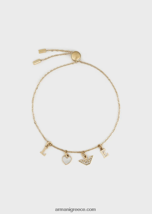 γυναίκες Armani λευκό βραχιόλι με συστατικά από μαργαριτάρι 4046R6785 ροζ χρυσός