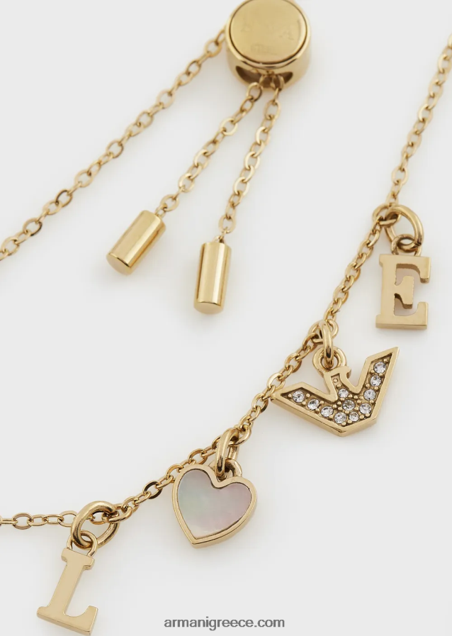 γυναίκες Armani λευκό βραχιόλι με συστατικά από μαργαριτάρι 4046R6785 ροζ χρυσός