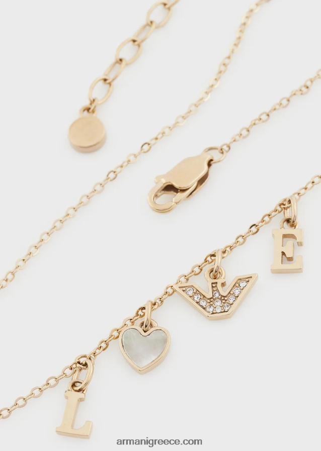 γυναίκες Armani λευκό κολιέ από μαργαριτάρι συστατικά 4046R6786 ροζ χρυσός