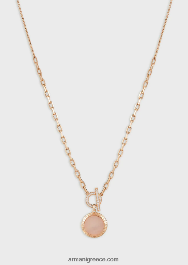 γυναίκες Armani κολιέ με κρεμαστό κόσμημα ροδακινί 4046R6788