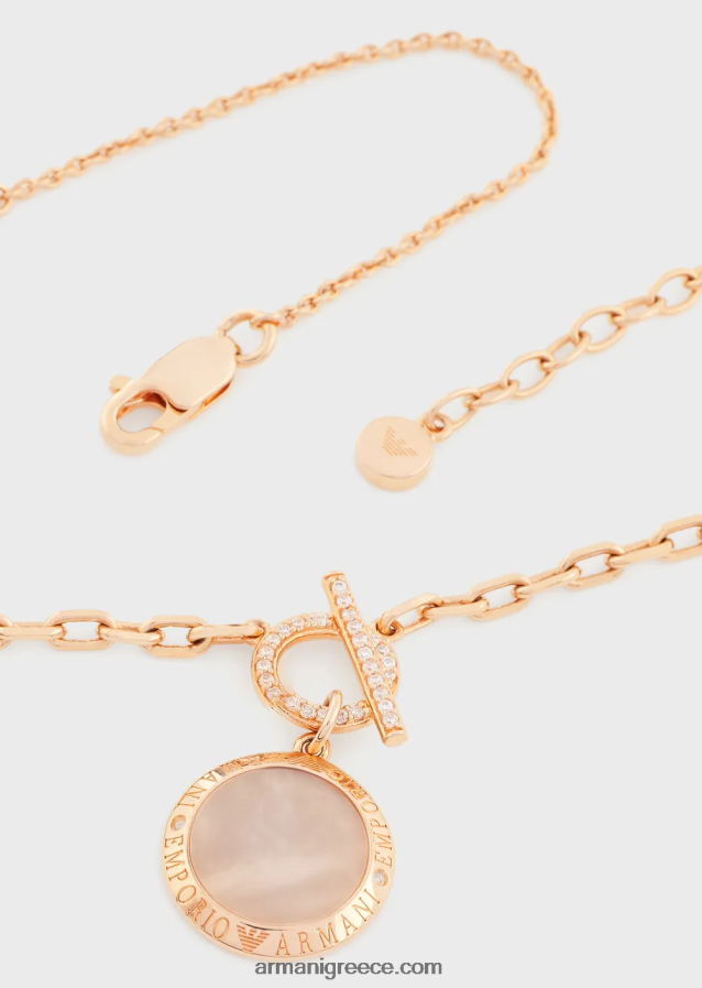 γυναίκες Armani κολιέ με κρεμαστό κόσμημα ροδακινί 4046R6788