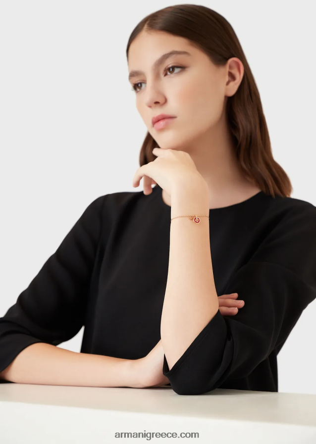 γυναίκες Armani Βραχιόλι με αλυσίδα από ροζ χρυσό σε τόνους από ασήμι 4046R6789 χρυσός