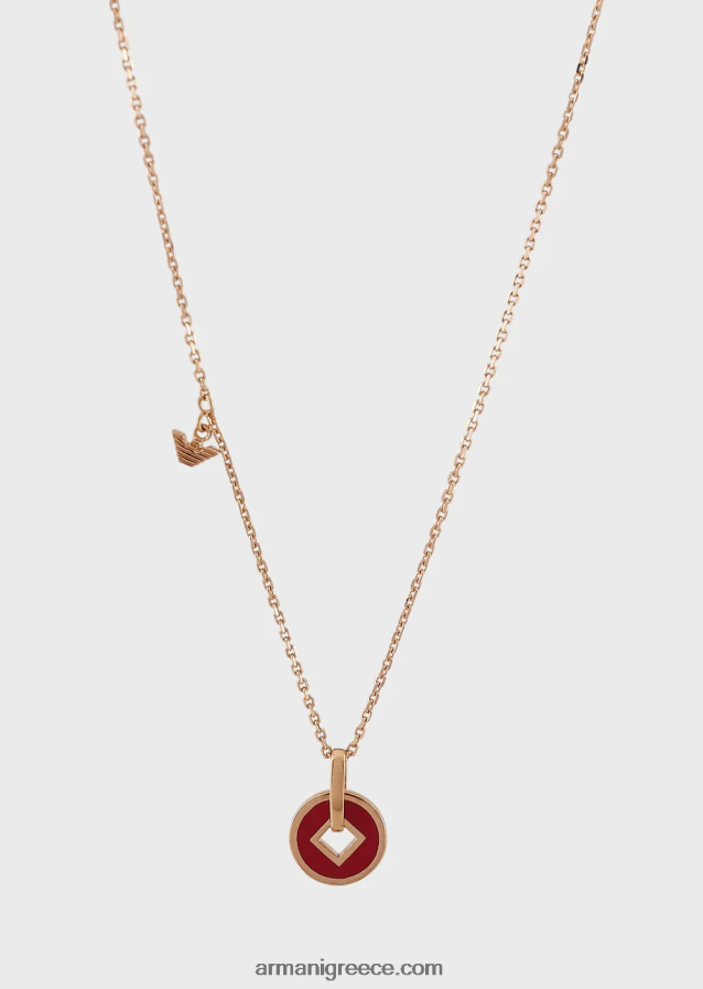 γυναίκες Armani Ασημένιο κρεμαστό κολιέ σε τόνους ροζ χρυσού 4046R6790 χρυσός