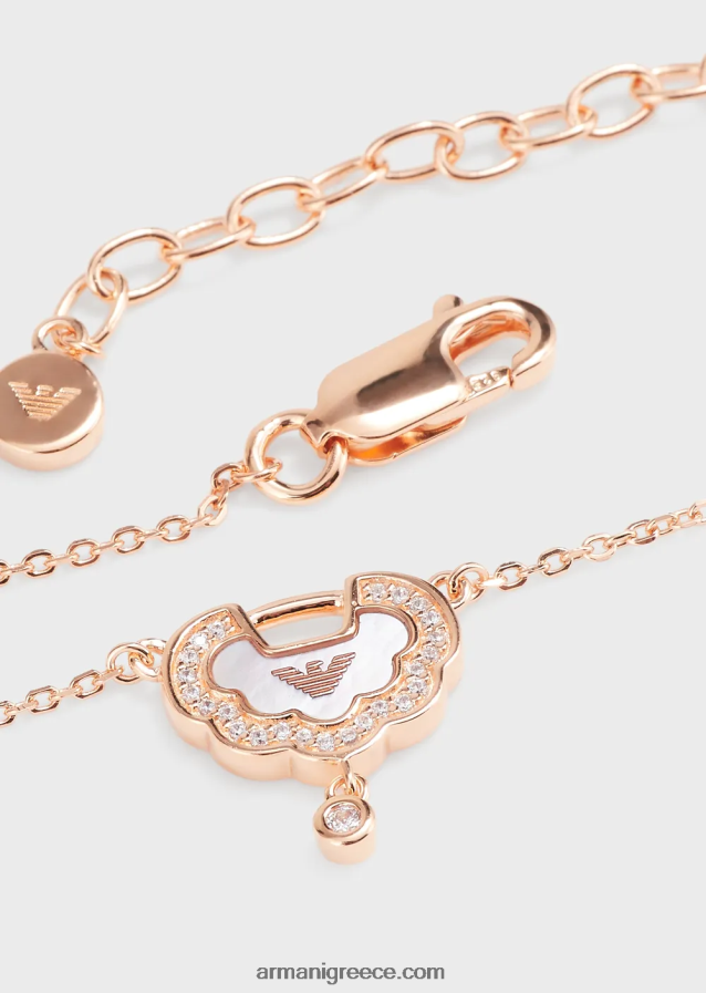 γυναίκες Armani Ασημένιο κρεμαστό κολιέ σε τόνους ροζ χρυσού 4046R6791 ροζ χρυσός