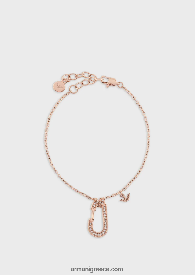 γυναίκες Armani Βραχιόλι με αλυσίδα από ροζ χρυσό από ανοξείδωτο ατσάλι 4046R6796