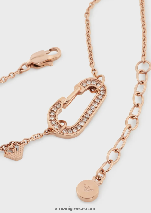 γυναίκες Armani Βραχιόλι με αλυσίδα από ροζ χρυσό από ανοξείδωτο ατσάλι 4046R6796