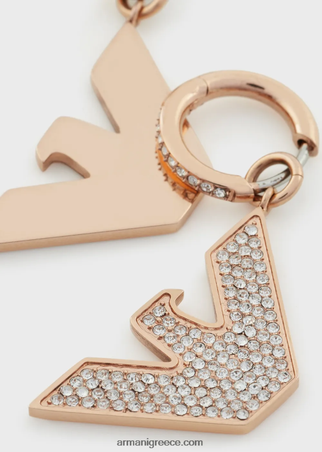 γυναίκες Armani Σκουλαρίκια κρίκοι από ανοξείδωτο ατσάλι σε ροζ χρυσό τόνο 4046R6799 ροζ χρυσός