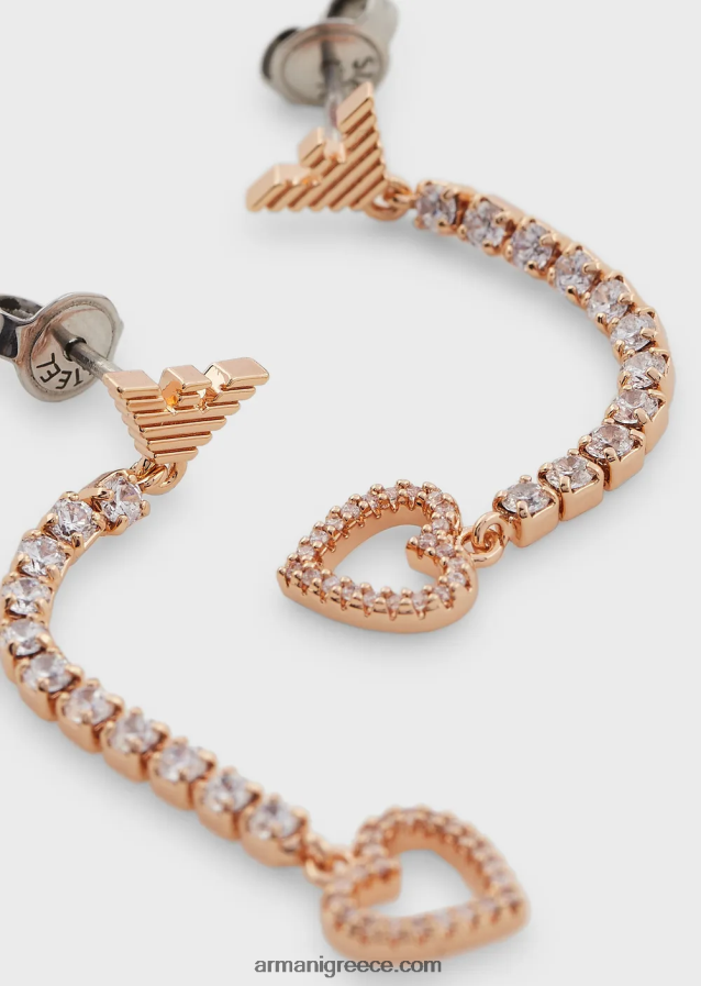 γυναίκες Armani σκουλαρίκια σταγόνας από ορείχαλκο ροζ χρυσό 4046R6801 ροζ χρυσός