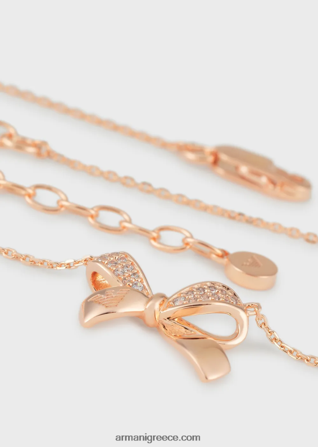 γυναίκες Armani Ασημένιο κρεμαστό κολιέ σε τόνους ροζ χρυσού 4046R6802 ροζ χρυσός