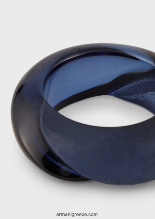 γυναίκες Armani βραχιόλι με ανάμεικτο γυαλιστερό και ματ ρητίνη 4046R6807 μπλε