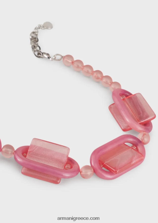 γυναίκες Armani κολιέ με σφαίρες από πλεξιγκλάς και γεωμετρικές λεπτομέρειες 4046R6809