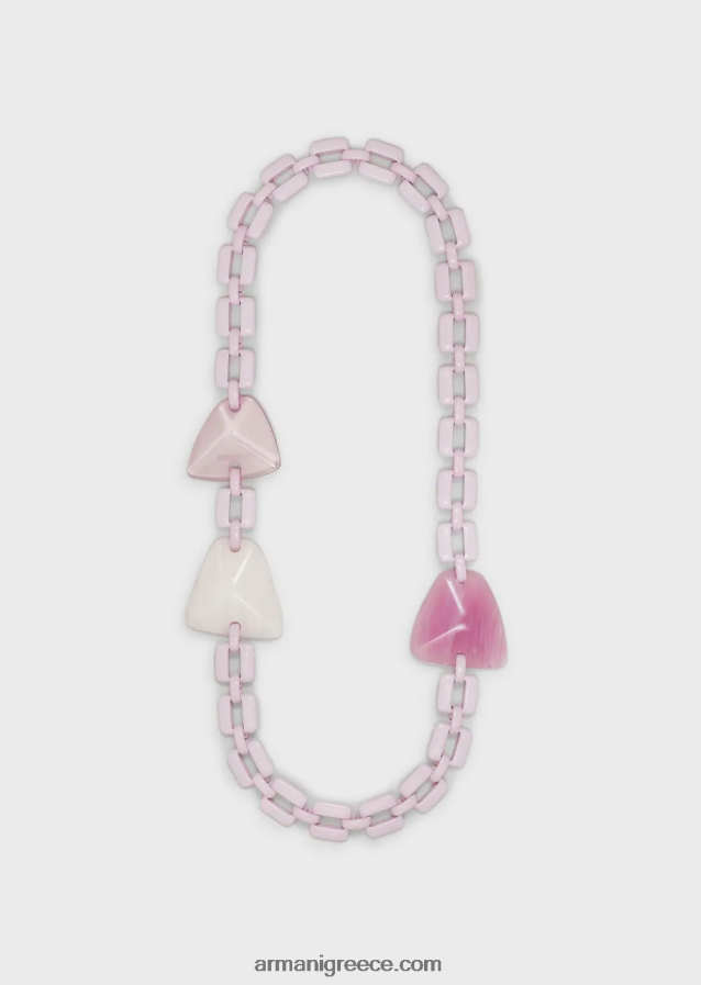 γυναίκες Armani κολιέ υπερμεγέθη αλυσίδα με πέτρες από πλεξιγκλάς 4046R6811