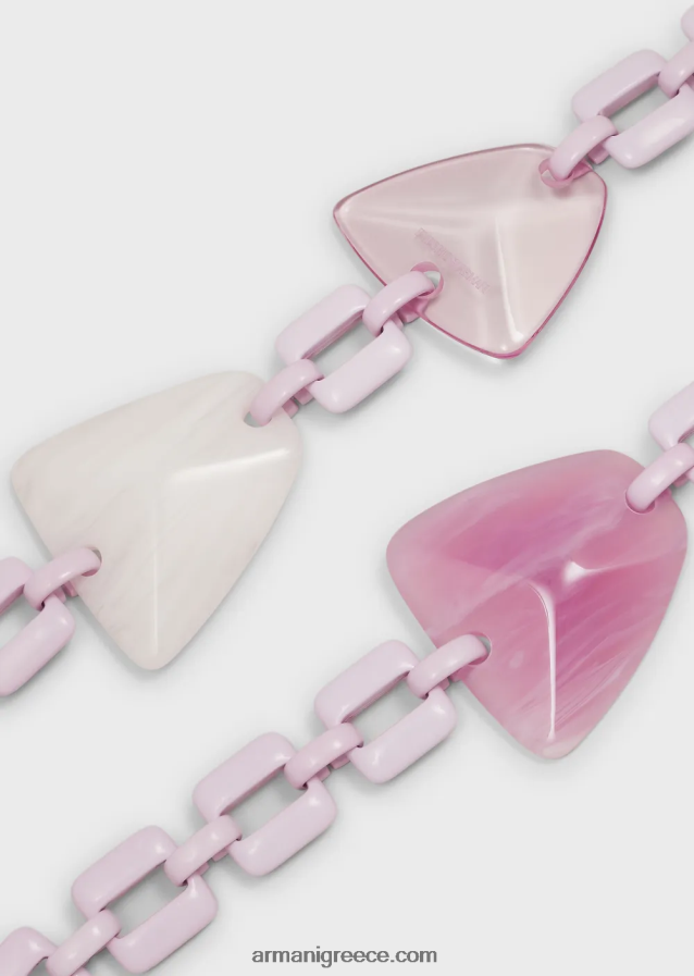 γυναίκες Armani κολιέ υπερμεγέθη αλυσίδα με πέτρες από πλεξιγκλάς 4046R6811