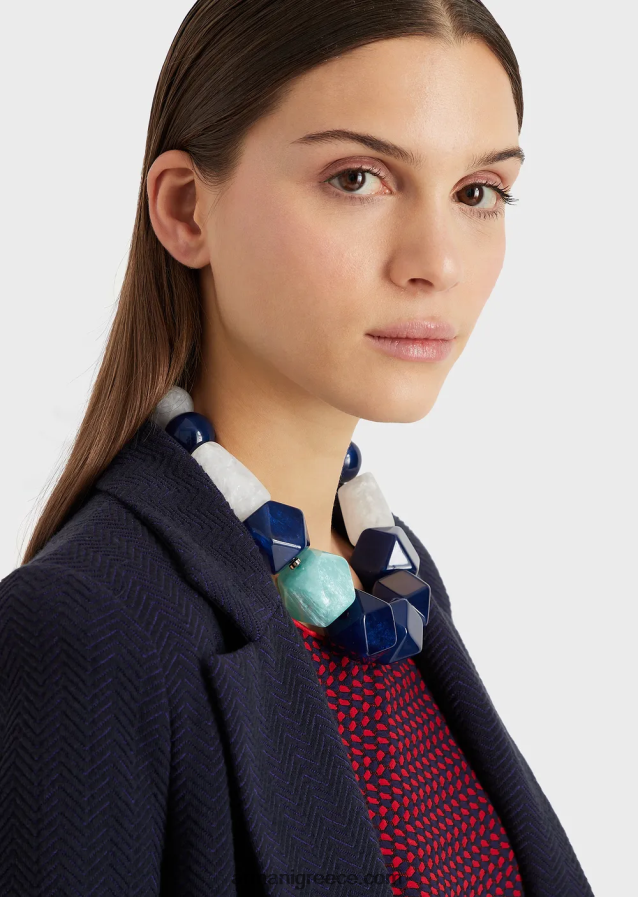 γυναίκες Armani Κολιέ τσόκερ με πέτρες ρητίνης και σφαίρες 4046R6816 πολύχρωμο