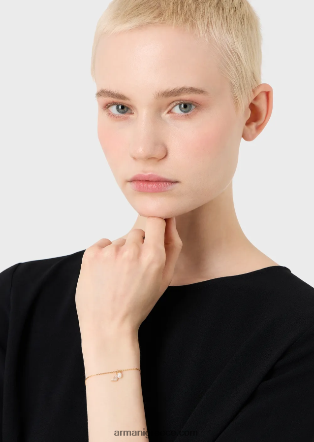 γυναίκες Armani Βραχιόλι με αλυσίδα από ροζ χρυσό σε τόνους από ασήμι 4046R6817 ροζ χρυσός