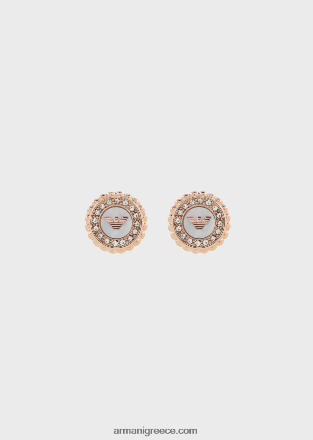 γυναίκες Armani σκουλαρίκια από ανοξείδωτο ατσάλι σε ροζ χρυσό 4046R6818 ροζ χρυσός