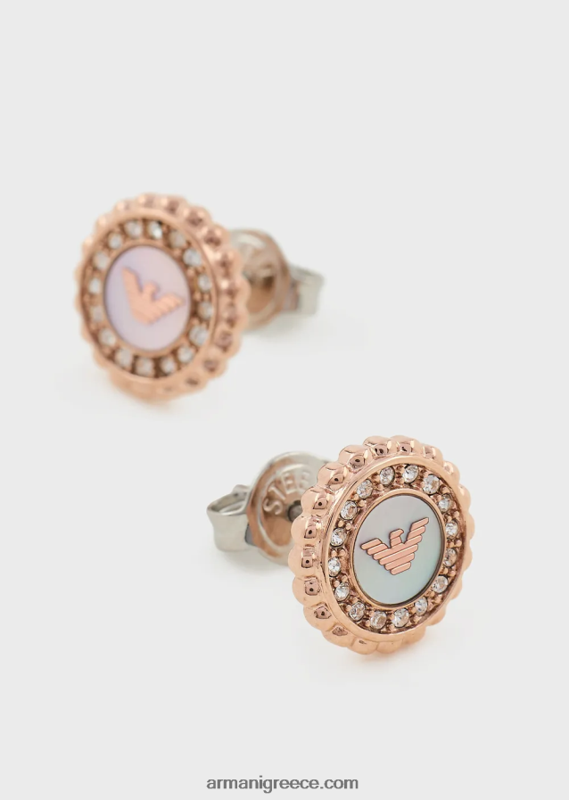 γυναίκες Armani σκουλαρίκια από ανοξείδωτο ατσάλι σε ροζ χρυσό 4046R6818 ροζ χρυσός
