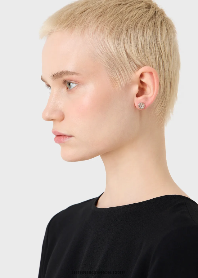 γυναίκες Armani σκουλαρίκια από ανοξείδωτο ατσάλι σε ροζ χρυσό 4046R6818 ροζ χρυσός