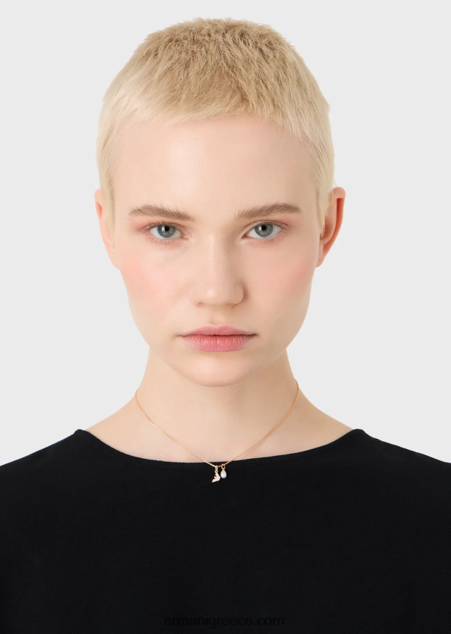 γυναίκες Armani Ασημένιο κρεμαστό κολιέ σε τόνους ροζ χρυσού 4046R6819 ροζ χρυσός