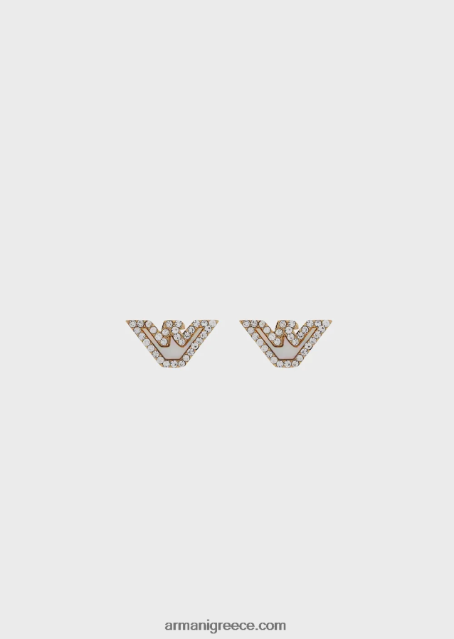 γυναίκες Armani Σκουλαρίκια με καρφιά από ανοξείδωτο ατσάλι σε χρυσό τόνο 4046R6825 χρυσός