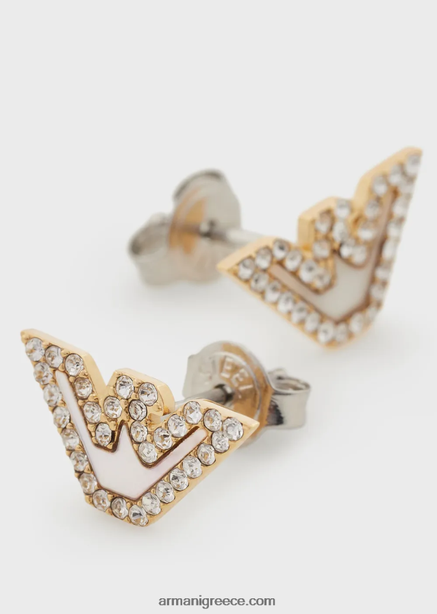 γυναίκες Armani Σκουλαρίκια με καρφιά από ανοξείδωτο ατσάλι σε χρυσό τόνο 4046R6825 χρυσός