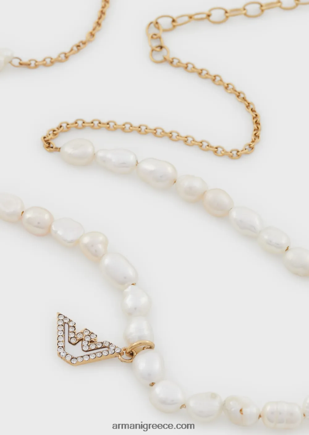 γυναίκες Armani Κολιέ με χάντρες από ανοξείδωτο ατσάλι σε χρυσό τόνο 4046R6826 χρυσός