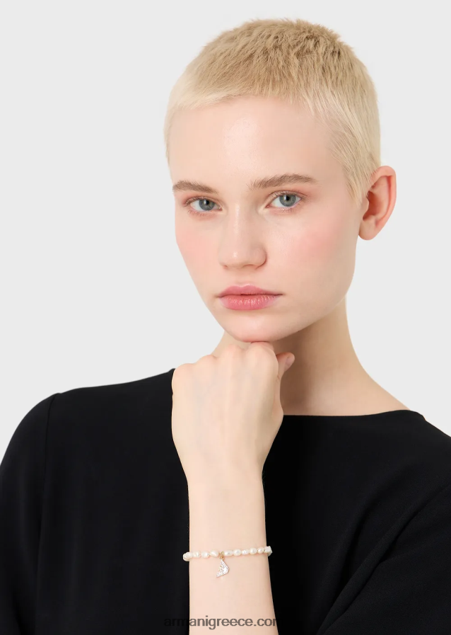 γυναίκες Armani Βραχιόλι με χάντρες από ανοξείδωτο ατσάλι σε χρυσό τόνο 4046R6827 χρυσός