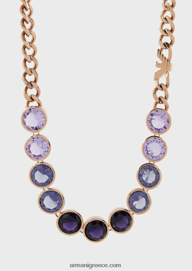 γυναίκες Armani Κολιέ από ανοξείδωτο ατσάλι σε τόνους ροζ χρυσού 4046R6830 ροζ χρυσός