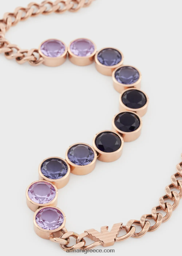 γυναίκες Armani Κολιέ από ανοξείδωτο ατσάλι σε τόνους ροζ χρυσού 4046R6830 ροζ χρυσός