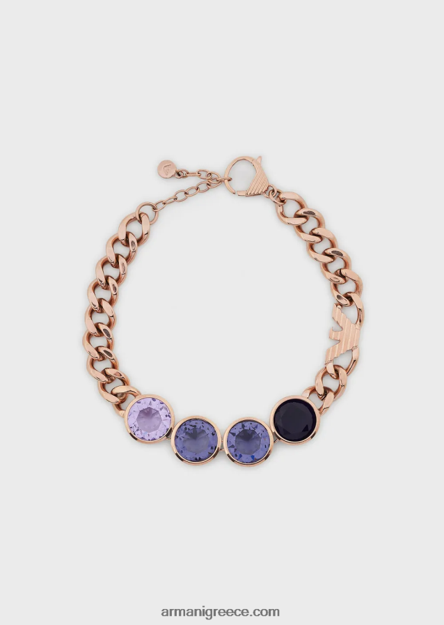 γυναίκες Armani Βραχιόλι από ανοξείδωτο ατσάλι σε τόνους ροζ χρυσού 4046R6831 ροζ χρυσός